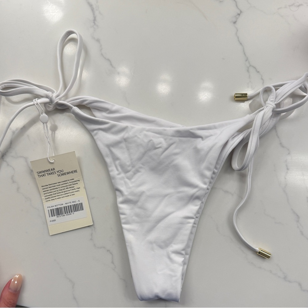 NET Palma true white bottom Monday swimwear
